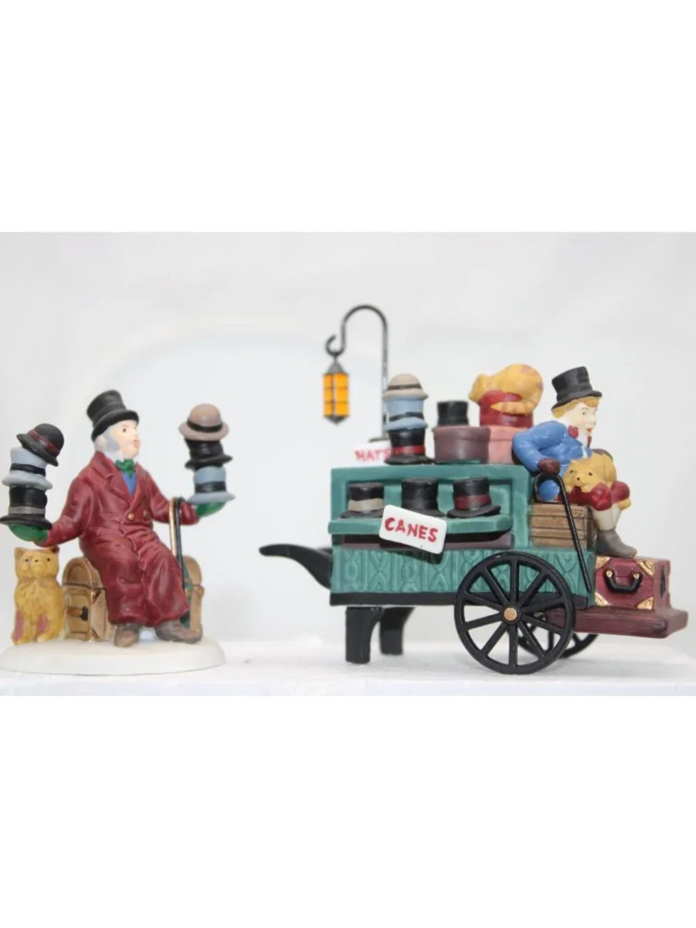 Dept 56 Dickens Village - Chelsea Market Hat Monger & Cart
